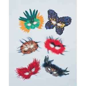 Half Mask Feathers Assorted