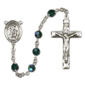  Guardian Angel Emerald Rosary: Jewelry