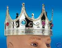 adult jeweled crown king queen crown costume accesory  