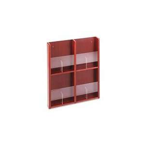    Up to 4 Pocket Wood Literature Display Wall Rack: Office Products