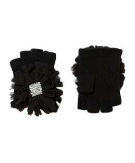 Black (Black) Alice Hannah Chiffon Detail Glove  237274401  New Look