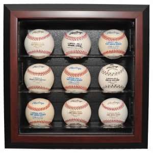 Coachs Choice 9 Ball Cabinet Style Display, Mahogany:  