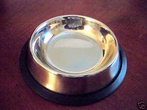 New Stainless Steel Dog Cat Food Water Bowl 8 oz. Dishes  