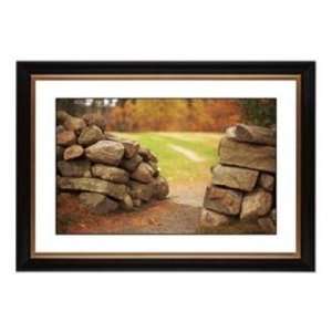  Stone Wall in Autumn Giclee 41 3/8 Wide Wall Art