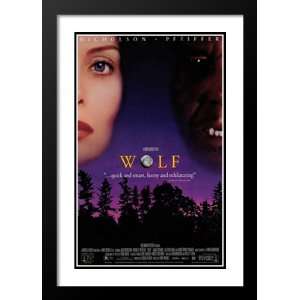 com Wolf 20x26 Framed and Double Matted Movie Poster   Style D   1994 