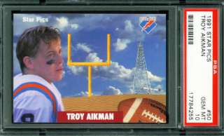 1991 Star Pics Football #50 TROY AIKMAN Cowboys UCLA PSA 10  