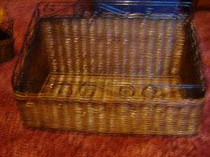 Signature Homestyles Wicker chocolate rectangle basket  