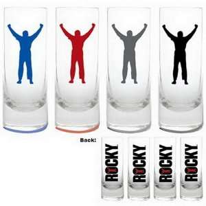   : Officially Licensed Rocky Tall Frosted Shot Glass: Kitchen & Dining