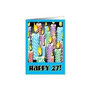  Sparkly candles  27th Birthday Card Toys & Games