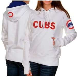 Womens Chicago Cubs White Golden Child Pullover Hooded Sweatshirt 