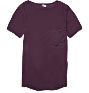   Clothing  T shirts  Crew necks  Loose Collar Cotton T shirt