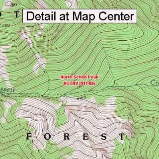 USGS Topographic Quadrangle Map   North Schell Peak, Nevada (Folded 
