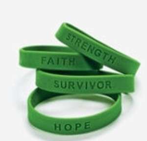  ) Bipolar,Mental Health,Depression Awareness green silicone bracelets