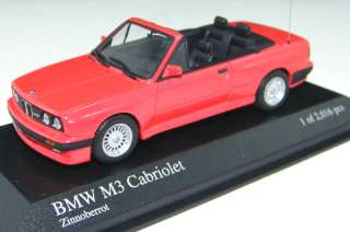 43 Scale 1988 BMW E30 M3 Cabriolet/Minichamps Red  