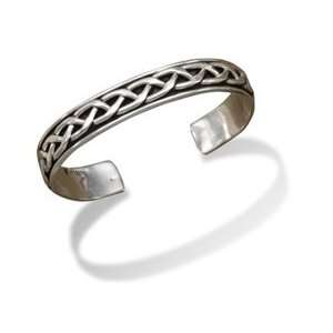    Oxidized Sterling Silver Braided Mens Cuff Bracelet: Jewelry