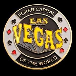  LAS VEGAS POKER CARD GUARD CHIPS CARD PROTECTOR COINS 