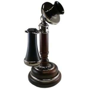  GEE805 Wood Candlestick Phone Electronics