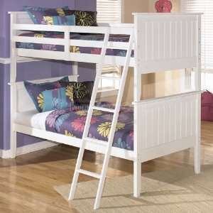  LULU WHITE TWIN TWIN BUNK BED PANELS BY ASHLEY: Furniture 