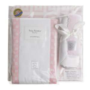   Receiving Blanket   Very Light Pink with Pastel Pink Mod Squares Baby