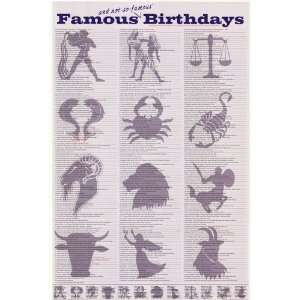  Famous Birthdays   Inspirational Poster   23 x 35