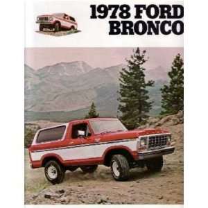  1978 FORD BRONCO Sales Brochure Literature Book Piece 