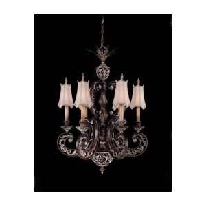   Light Single Tier Chandelier in Ravello Bronze wGold Highlights: Home