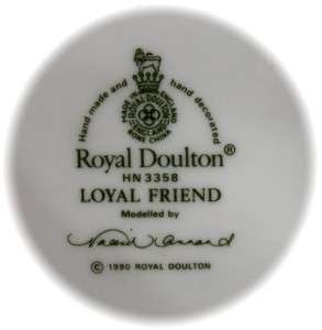 Royal Doulton Figurine Loyal Friend & Dog Figure HN3358 Retired Made 