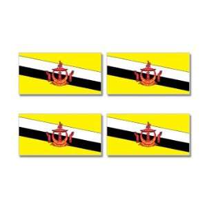  Brunei Country Flag   Sheet of 4   Window Bumper Stickers 