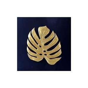    Wood wall adornment, Golden Philodendron (medium)