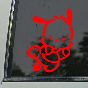  POCHACCO DOG PET Red Decal Car Truck Window Red Sticker 