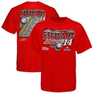    #14 Tony Stewart Red 2010 Schedule T shirt