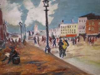 Lucien Victor Félix DELPY (1898 1967) Hafenpromenade Öl/Hartfaser 