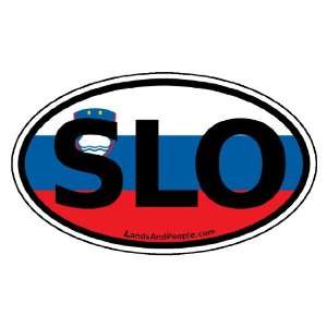  Slovenia SLO Flag Car Bumper Sticker Decal Oval 