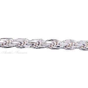   Mens Unisex Sterling Silver Heavy Rope Chain Necklace 120 63.6 grams