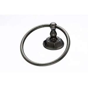  Top Knobs   Bath Ring   Antique Pewter   Hex Back Plate 