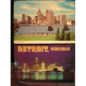   Postcards   1970s Detroit from Windsor, Canada not applicable Books