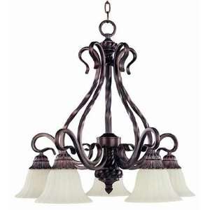 Via Roma Five Lamp Downshade Chandelier