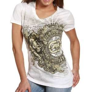 Ecko Unlimited Ladies White Michael Bisping Title Walkout V neck T 