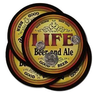 LIFE Family Name Beer & Ale Coasters