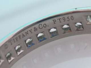 TIFFANY & CO. LUCIDA PLATINUM ENGAGEMENT DIAMOND 4MM BAND RING SIZE 7 