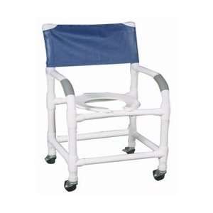  26 PVC Shower/Commode Chair   Open Front Seat   4 x 1 1/4 