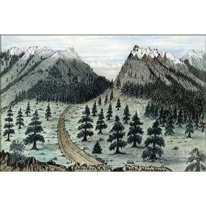  Rocky Mountains, Cherokee Trail, June 7, 1859   24x36 