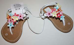 Genuine Kids Oshkosh Amaya Multi Flower Butterfly Sandal Shoes Size 2 