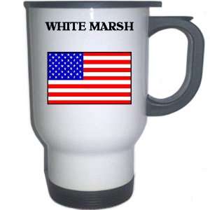  US Flag   White Marsh, Maryland (MD) White Stainless Steel 