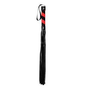  Shots Toys   Ouch Whip PVC Black with Red Stripe and 