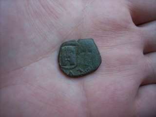 1683 PIRATE COB SPANISH 2 MARAVEDIS COLONIAL COIN EARLY US Cntry XVII 