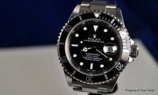 ROLEX SUBMARINER DATE 16610 F NO HOLES SOLID END LINK SEL CALIBER 3135 