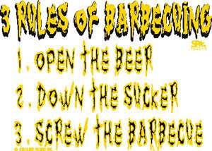 RULES OF BARBECUING FUNNY T SHIRT OPEN BEER DOWN S 3X  