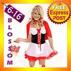 894 Ladies Little Red Riding Hood Party Fairytale Fancy Dress Costume 