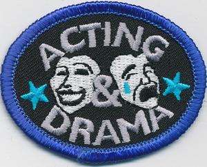 Girl/Boy ACTING & DRAMA Patches SCOUT/GUIDE/HOMESCHOOL  